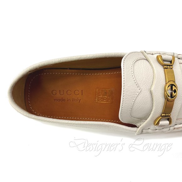 NEW GUCCI Men's Loafer 7G / US 7.5 Interlocking G Horsebit Leather Moccasin Shoe - Picture 4 of 9